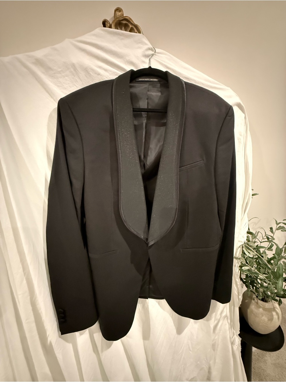 Zara Black Tuxedo Blazer with Shawl Collar